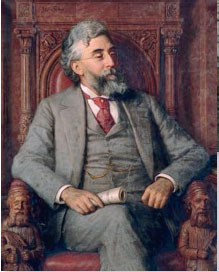 A portrait of President Charles Kendall Adams.
