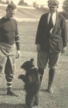 Classic photo of the original touchdown bear mascot in the 1920s.