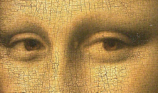 Mona Lisa's eyes from the Louvre