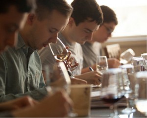 Hotelies preparing for a wine competition. Photo: Robert Barker/UP