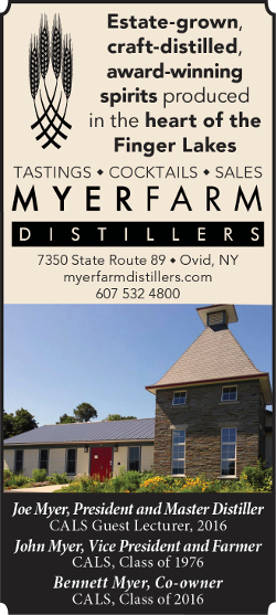 Advertising for Myer Farm Distillers in Ovid, NY