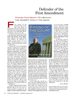 Defender of the first amendment cover page