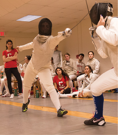 Kiriakidi lunges at her opponent