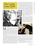Magazine cover page for The Lamp Goes Dark
