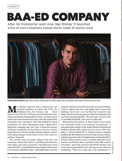 Magazine page image for Baa-ed Company