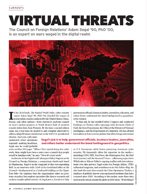 Magazine page image for Virtual Threats